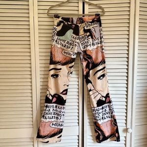 DKNY vintage Pop Art Pants Lichtenstein